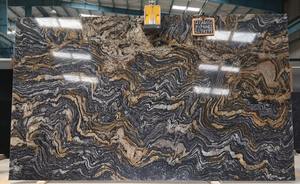 Pierre naturelle de granit d'or de titane de conception moderne dans les formes polies de tuile et de grande dalle - Product Image 2