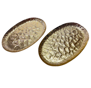 Bols modernes Vaisselle Plateau de service en aluminium en forme de coquillage Bols à bonbons décoratifs en aluminium poli Noël - Product Image 3