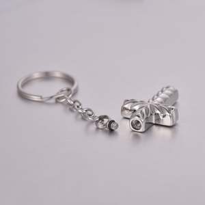 Customized <b>Cross</b> Prayer Memorial Cremation Jewelry Urn Necklace Metal Ashes <b>Chain</b> for Women/Men Custom Size Keychain - Product Image 3