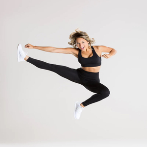 Haute qualité 4 façons Stretch taille haute pantalons de Yoga avec maille épissage entraînement Gym course sport femmes Yoga Leggings - Product Image 3