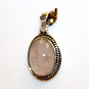 <b>Top</b> Selling Indian Handcrafted 925 Sterling Silver 925 Pendant <b>Rose</b> Quartz Bezel Setting Oval Cabochon Gemstone Jewelry Charming - Product Image 2