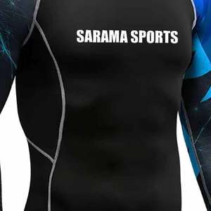 เสื้อรัดกล้ามเนื้อ MMA แบบขายส่งสำหรับผู้ชาย คุณภาพสูง ผลิตจากโพลีเอสเตอร์ แขนยาว สีและโลโก้ตามสั่ง - Product Image 4