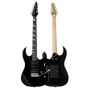 st style musical instrument 6 string oem black color 24 frets india rosewood bullfighter electric guitar