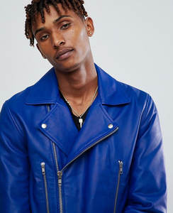 Veste en cuir pour hommes de mode décontractée en gros pour motard en détresse véritable personnalisé mince vestes en cuir d'agneau respirant - Product Image 3