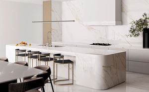 Custom Kitchen Bathroom Vanity <b>Tops</b> Artificial Quartz Fire Resistant Eco-Friendly Contemporary Countertops Carrara Hotel - Product Image 2