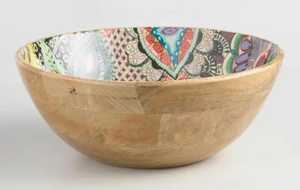 ชามสลัดพิมพ์ลายสำหรับงานปาร์ตี้ชามสลัดทำจากไม้ขัดเงาเครื่องครัวในร่มแบบยั่งยืน - Product Image 5