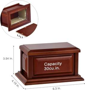 Urne souvenir extra petite pour cendres humaines Urne professionnelle en bois pour cendres Urne de crémation pour funérailles - Product Image 4