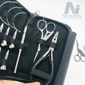 Black Glittery <b>Grip</b> Polished <b>Hair</b> Extension Plier 2 Holes Custom Logo Private Label Steel Material Bead Opening Closing Plier - Product Image 6