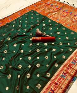 Dernier concepteur Soft Kanjivaram Pethani Saree en soie par Fab Zone - Product Image 2