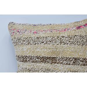 Beige Kantha <b>Patchwork</b> Wool Pillow 16x16 Inches Luxury Embroidered Vintage Fluffy Print Portable for <b>Bedding</b> or Sofa Use - Product Image 2