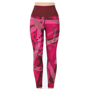 Legging de yoga taille haute léger OEM taille élastique séchage rapide respirant spandex/polyester impression croisée sans couture grande taille - Product Image 1