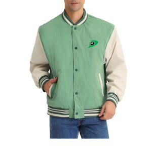 Veste de sport d'hiver personnalisable pour hommes, 100% coton, taille adulte, respirante et coupe-vent, logo sur le devant, style vintage - Product Image 1