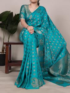 Venta caliente Roop Silk con Zari Weaving Saree Fabricante y proveedor de Surat a tarifa mayorista - Product Image 2
