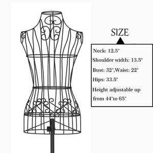 หุ่นโชว์เสื้อผ้าสตรีส่วนบนแบบถอดได้ โครงเหล็ก ขายดี เหมาะสำหรับร้านขายเสื้อผ้าและช่างตัดเสื้อ - Product Image 6