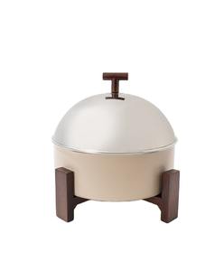 Cazuelas de madera hechas a mano de estilo árabe de lujo al por mayor y suministros de olla caliente de metal redondos para el mercado mayorista - Product Image 1