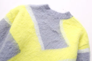 Suéter de Mohair de Algodón con Cuello Redondo para Mujer, Suéter de Mohair de Punto Moderno, Nuevo, Ligero, Suave, para Clima Frío - Product Image 5