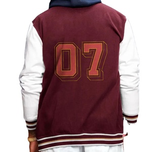 Blouson de baseball décontracté surdimensionné en toile vintage personnalisé par le fabricant, col montant, respirant, imperméable et coupe-vent, couleur unie - Product Image 6