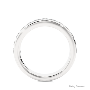 0.96 CTW round Lab ชุดเพชรที่โตขึ้นครึ่งนิรันดร์วงแหวนแต่งงาน CVD และแหวนครบรอบโรสโกลด์ของขวัญวันครบรอบปีที่สมบูรณ์แบบ - Product Image 6