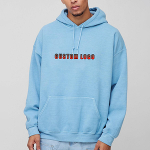 เสื้อฮู้ดและสเวตเตอร์แบบสวมศีรษะสำหรับผู้ชายโอเวอร์ไซส์ผ้าฝ้าย100% ออกแบบได้ตามต้องการ - Product Image 1