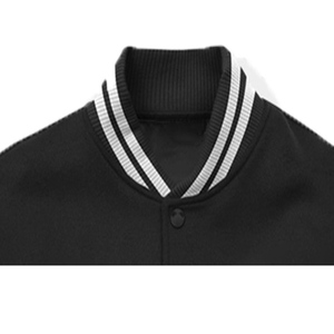 Veste de baseball en peau de mouton véritable sur mesure, vente en gros d'usine, design OEM, respirante, coupe-vent, haute qualité pour hommes - Product Image 4