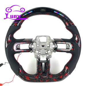 Conception de style de course pour <span class=keywords><strong>Ford</strong></span> <span class=keywords><strong>Mustang</strong></span> Custom LED Forged Cars Volant en fibre de carbone pour <span class=keywords><strong>Mustang</strong></span> <span class=keywords><strong>GT</strong></span> 350 <span class=keywords><strong>500</strong></span> Shelby en forme de D - Product Image 1