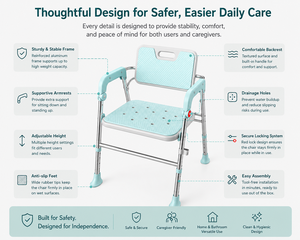 Chaise de toilette robuste pour maisons de retraite et établissements de soins à long terme - Product Image 4