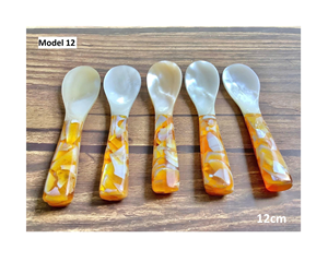 ช้อนคาเวียร์หอยมุกโลโก้แบบกำหนดเอง | ช้อนเปลือกหอยทะเลทำด้วยมือสำหรับเสิร์ฟอาหารหรือของตกแต่ง - Product Image 3