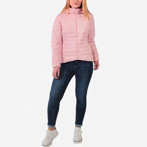 Chaqueta acolchada para mujer de diseño personalizado 2023, transpirable, impermeable, 100% poliéster, nailon, bordado estándar para mujer - Product Image 4