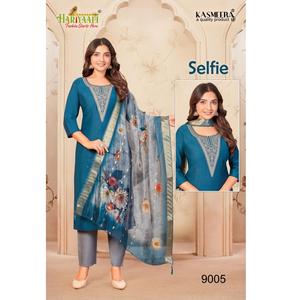 Nouvel ensemble Kurti pour femmes à la mode avec broderie numérique Buti Jequrd Export-vêtements indiens et pakistanais - Product Image 1