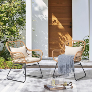 Bonitas sillas de exterior de ratán de diseño con marco de hierro resistente, venta al por mayor, fábrica de Vietnam para dormitorio, apartamento, muebles de exterior - Product Image 4