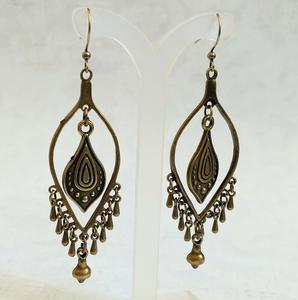 Pendientes Colgantes de Latón Chapado en Oro Estilo Vintage de Lujo al por Mayor, Joyería de Boda de Moda, Alta Calidad, Logotipo Personalizado HA - Product Image 2