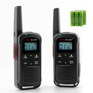 Radio de seguridad para portero con auriculares, PMR446 sin licencia 16 canales, recargable con pilas AA de 1800mAh, VOX - Product Image 2
