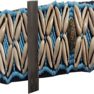 Cotton shell beaded <b>Belt</b> for Women Fashion Black Bag White Western OEM Logo Style Buckle <b>Fabric</b> Packing Pcs Color usa - Product Image 4