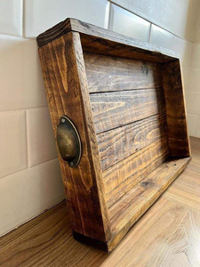 Plateau de service en bois élégant et classique, qualité supérieure au monde, pour la maison et la cuisine, nouveau design rond, plateau à collations - Product Image 3