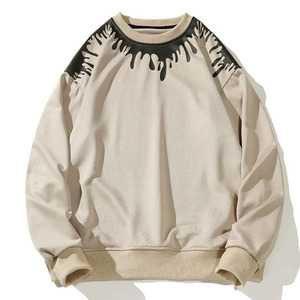 Sweat-shirt à col rond pour homme de haute qualité, manches longues, logo personnalisé brodé, séchage rapide, automne, en coton et polyester polaire - Product Image 4