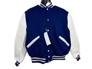 Atractivo OEM ODM invierno lana bordado Lettermen Vintage Varsity College chaqueta para hombres Universidad Letterman chaqueta de Bombardero - Product Image 2