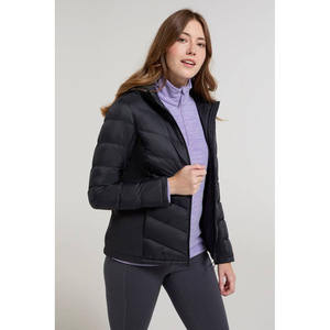 Manteau d'hiver matelassé à bulles surdimensionné pour femme en tricot respirant avec logo personnalisé et fermeture éclair - Product Image 1