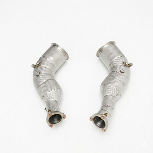 Downpipe haute performance SDO pour Audi RS6 RS7 C8 compatible avec 4.0T Twin Turbo, version racing en acier inoxydable SS304 premium. - Product Image 1