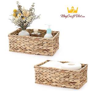 Caja de pañuelos de jacinto de agua rectangular, soporte para baño, Hotel, hogar, restaurante, caja de pañuelos, decoración de mesa hecha en Vietnam - Product Image 5