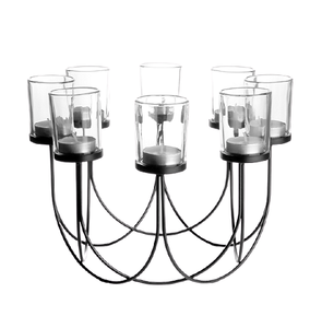 Bougie votive en verre et en fer faite à la main, design avantageux, forme ronde, bougie votive à bon prix en Inde - Product Image 3