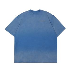 T-shirt personnalisé Hip Hop unisexe, poids lourd 300 GSM, avec lavage à l'acide, surdimensionné, imprimé de style vintage, vêtements d'été pour femmes de grande taille - Product Image 3