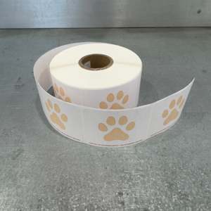 Veterinary Prescription <b>Labels</b> Paw Print Design Warning 2 3/4'' X 2 1/8'' 1000 Pcs Per Roll - Product Image 4