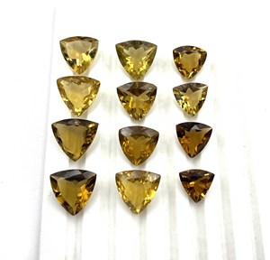IGI Certified Natural Champagne Cuarzo Trillón Corte Piedras preciosas sueltas Lote 8-10 MM Gemas marrones para la fabricación de joyas - Product Image 2