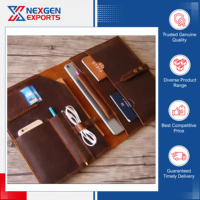 Nexgen Exports Fabriqué en Inde Porte-documents en cuir personnalisable format A4 Fonction de transport facile Options de conception de logo personnalisé Prix raisonnable