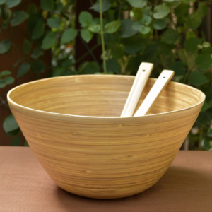 Grand bol en bambou peint sur mesure Décoration de présentation de repas attrayante naturelle Produits vietnamiens en gros écologiques - Product Image 1