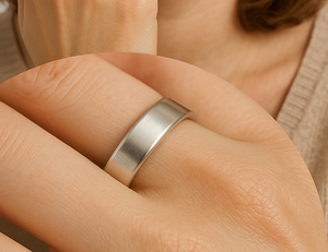 Plata 925 Borde cuadrado Anillo fino Diseño Joyería Fábrica al por mayor en Tailandia - Product Image 1