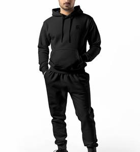 Ensemble de jogging d'hiver respirant 100% coton polaire personnalisé pour hommes Survêtements 2 pièces épais à manches longues pour la salle de sport - Product Image 4