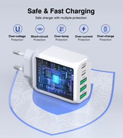 Chargeur USB-C 60W PD QC3.0 Station de Charge Rapide 5 Ports Chargeur Mural Carga Rápida Alimentation OEM Usine pour iPhone 17 16 Samsung iPad