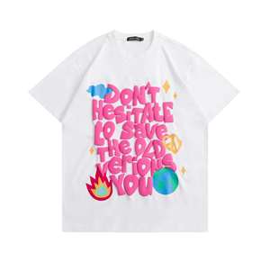 Odm 250 Gsm Puff Print T-shirts pour hommes T-shirt surdimensionné T-shirt personnalisé 3D gaufrage vêtements à manches courtes - Product Image 5