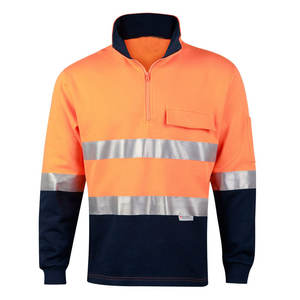 Sudaderas con capucha de lana para hombre que absorbe la humedad y transpirable con cremallera completa térmica Hi Vis Hooded - Product Image 6